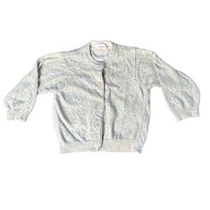 VINTAGE BABY GAP Leopard Cheetah Print Cardigan Sweater Size 12-24 Months